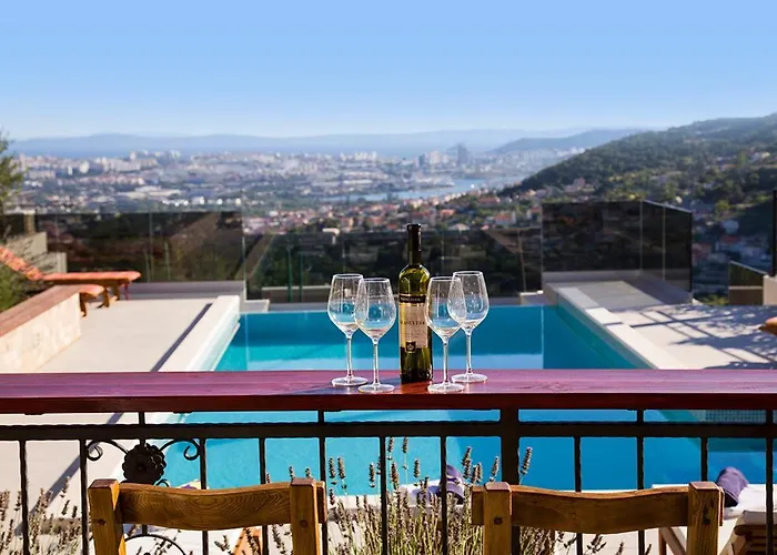 Villa Bella Vista-heated Pool, Bbq, Panoramic View Near Split